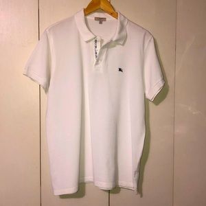 Burberry White polo, XL, cotton